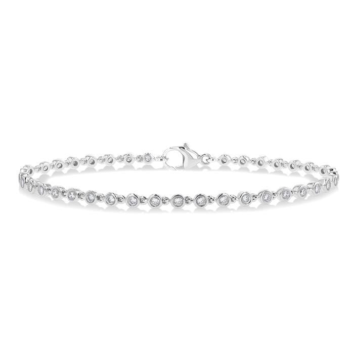 Mini Bezel Diamond Tennis Bracelet - Milano