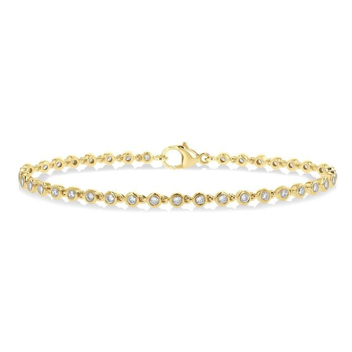 Mini Bezel Diamond Tennis Bracelet - Milano