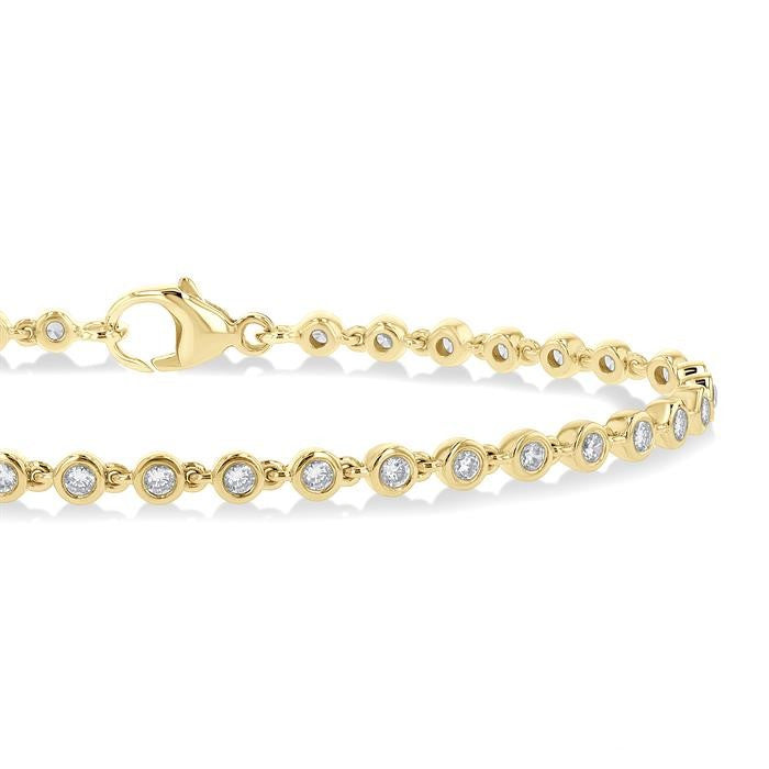 Mini Bezel Diamond Tennis Bracelet - Milano