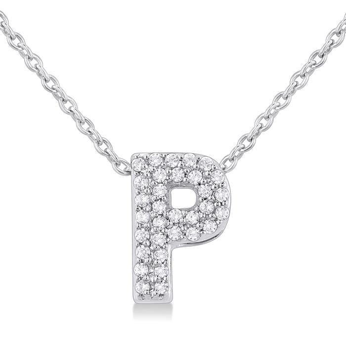 10K White Gold - P