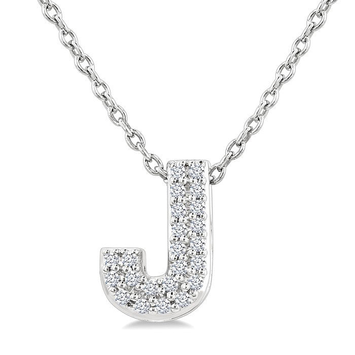 10K White Gold - J