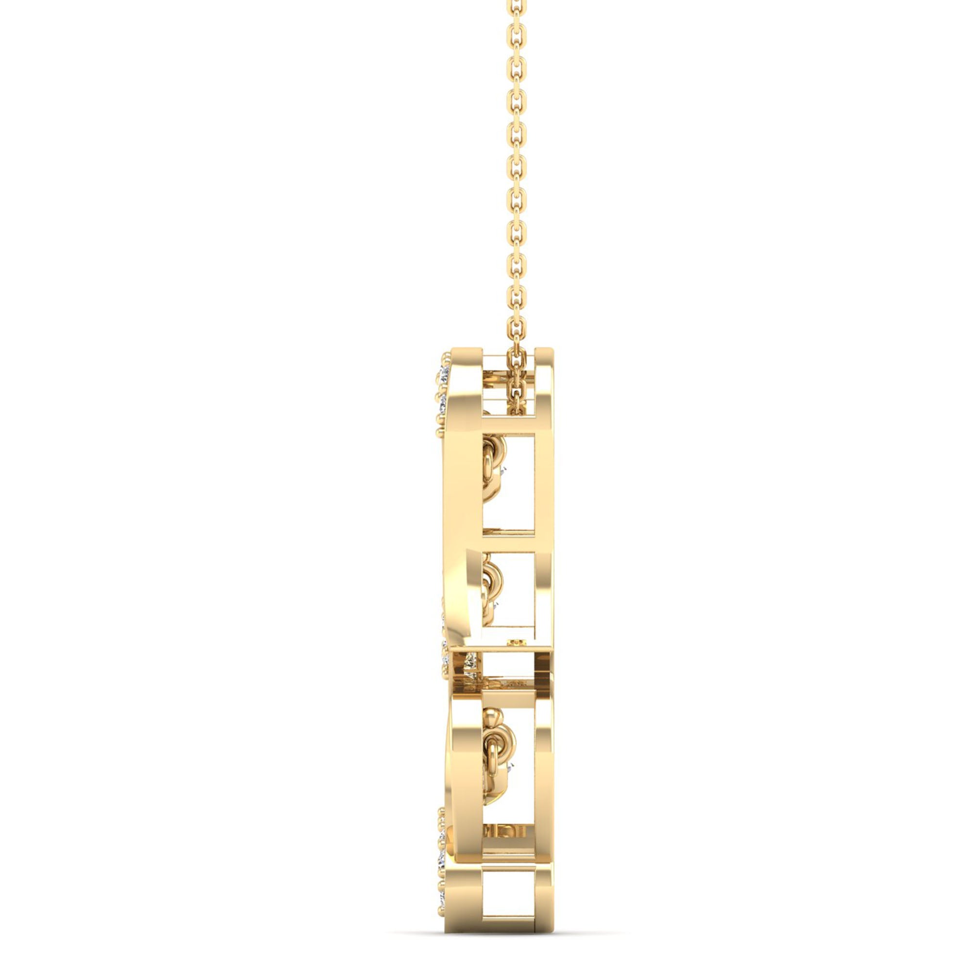 Triple Heart Dancing Diamond Pendant - Milano