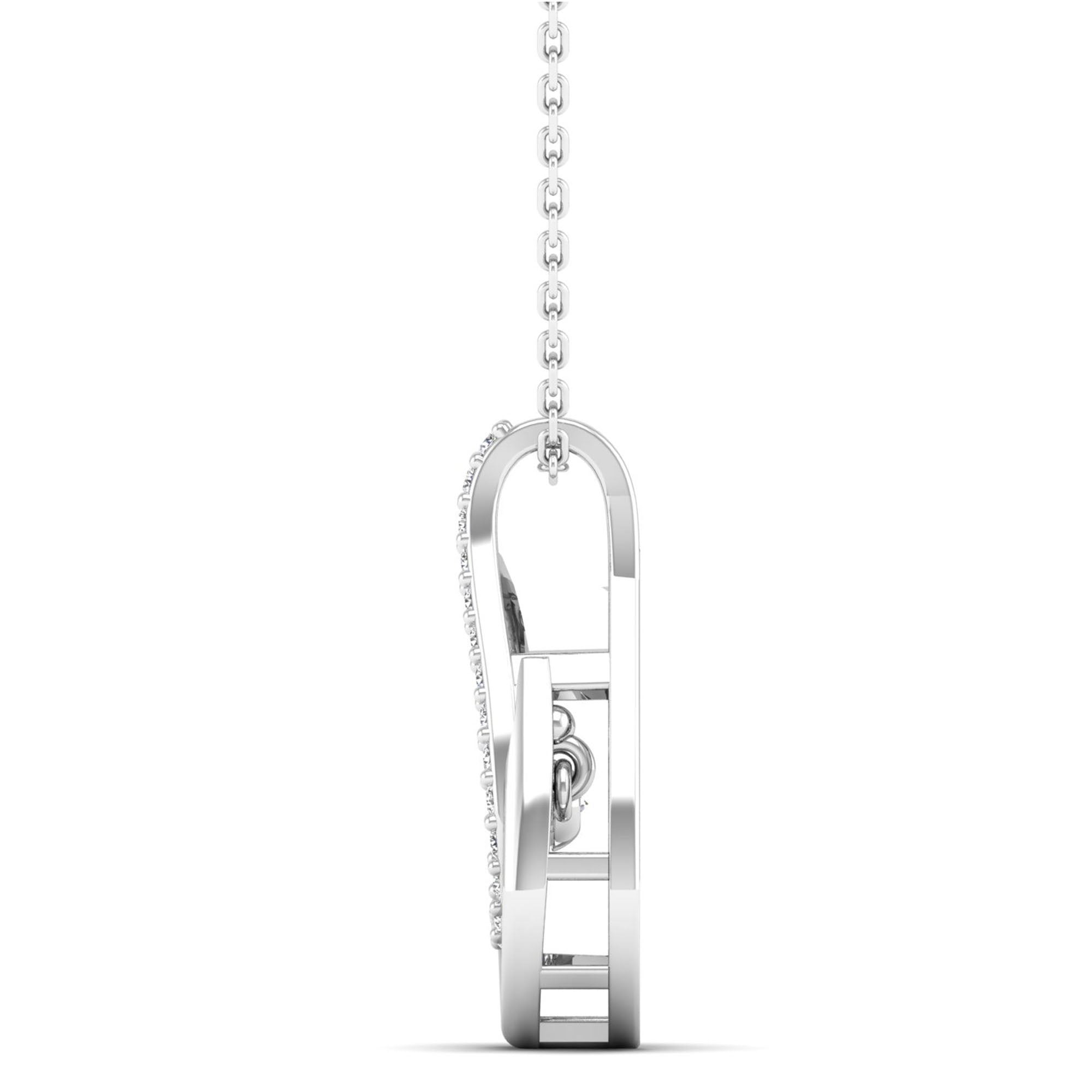 Double Tear Drop Dancing Diamond Pendant - Milano