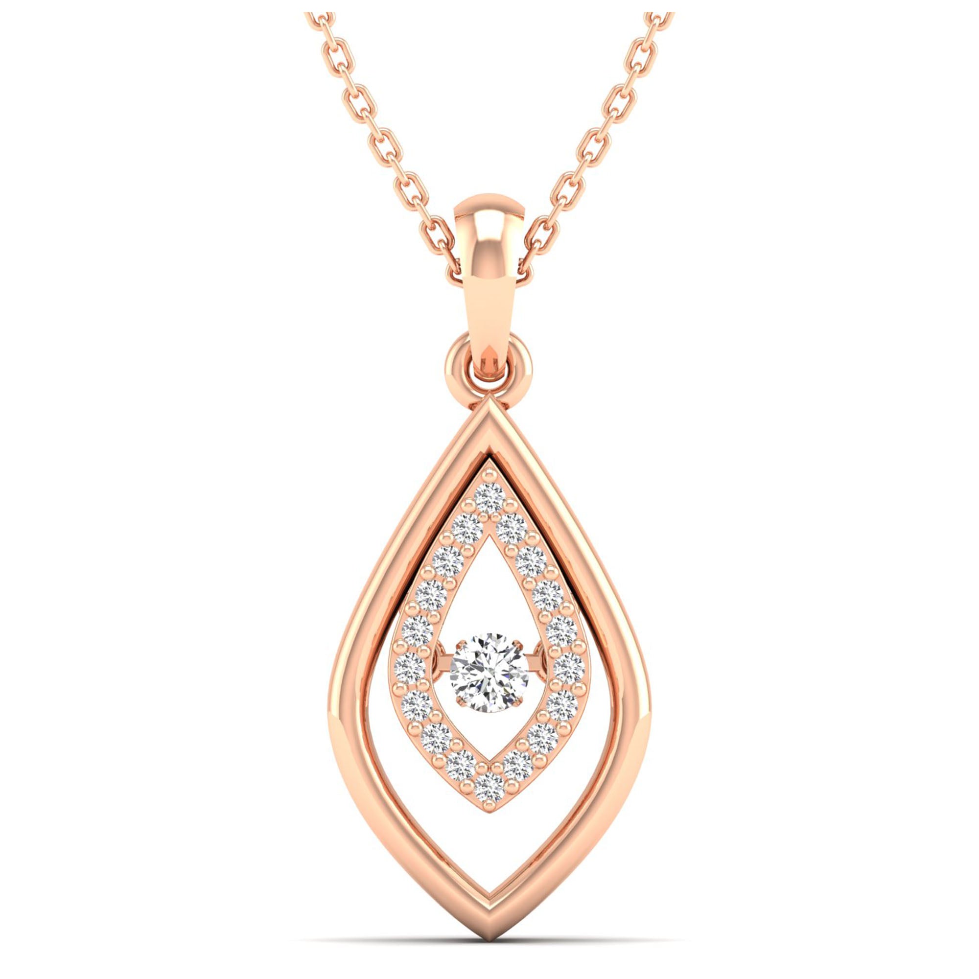 Nested Marquise Dancing Diamond Pendant - Milano