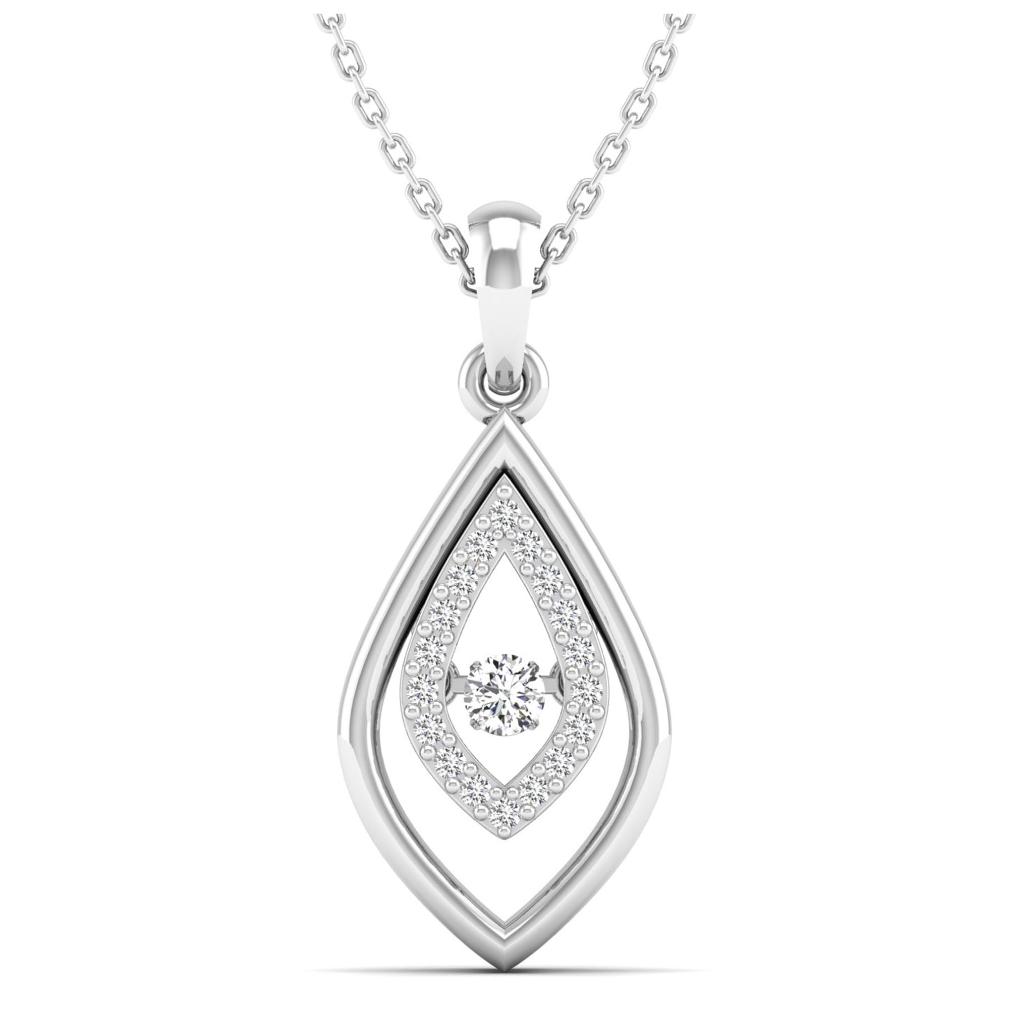 Nested Marquise Dancing Diamond Pendant - Milano