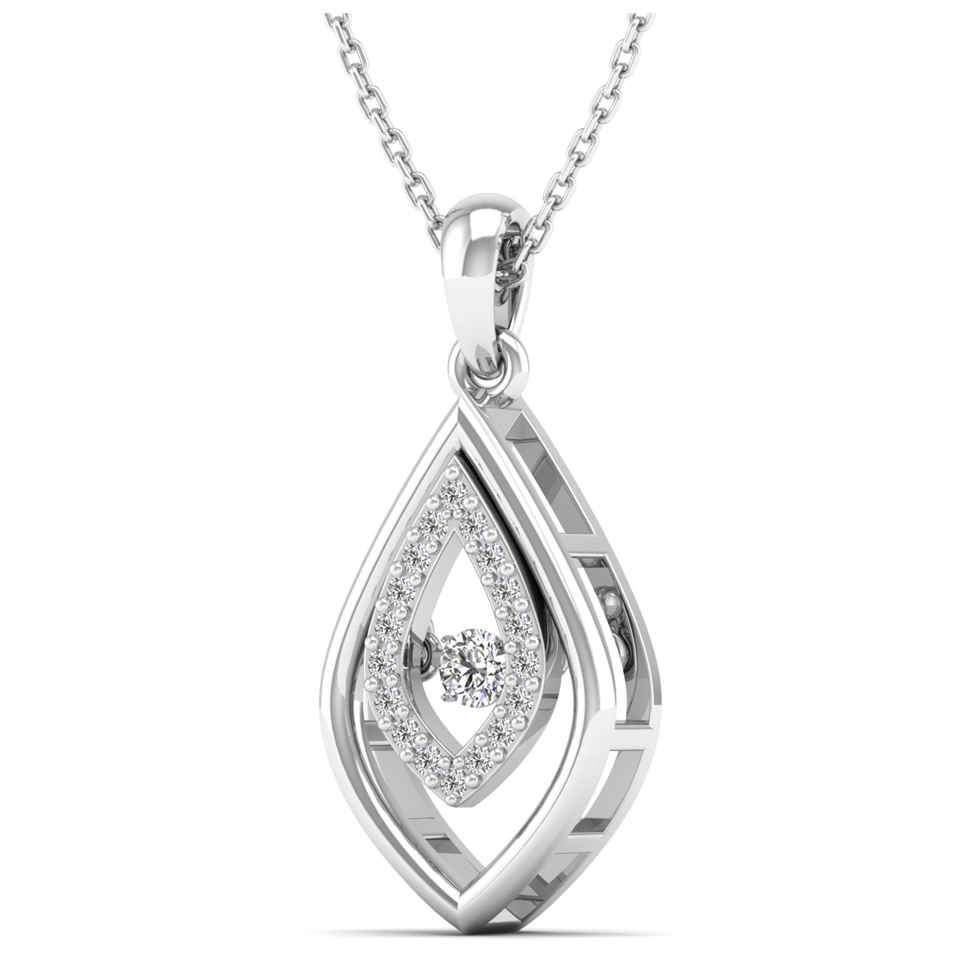 Nested Marquise Dancing Diamond Pendant - Milano
