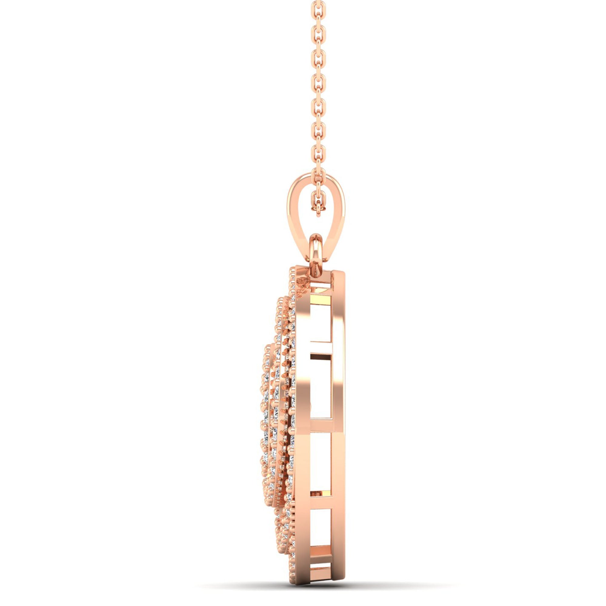 Geneve Swirl Dancing Diamond Pendant - Milano
