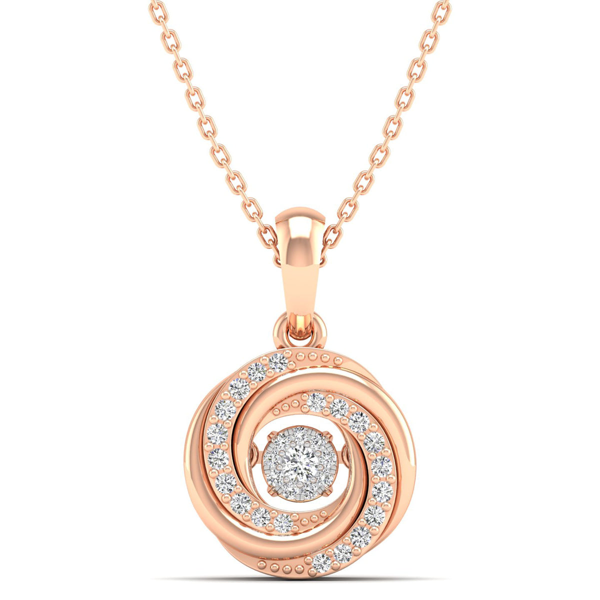 14K Rose Gold - Cluster