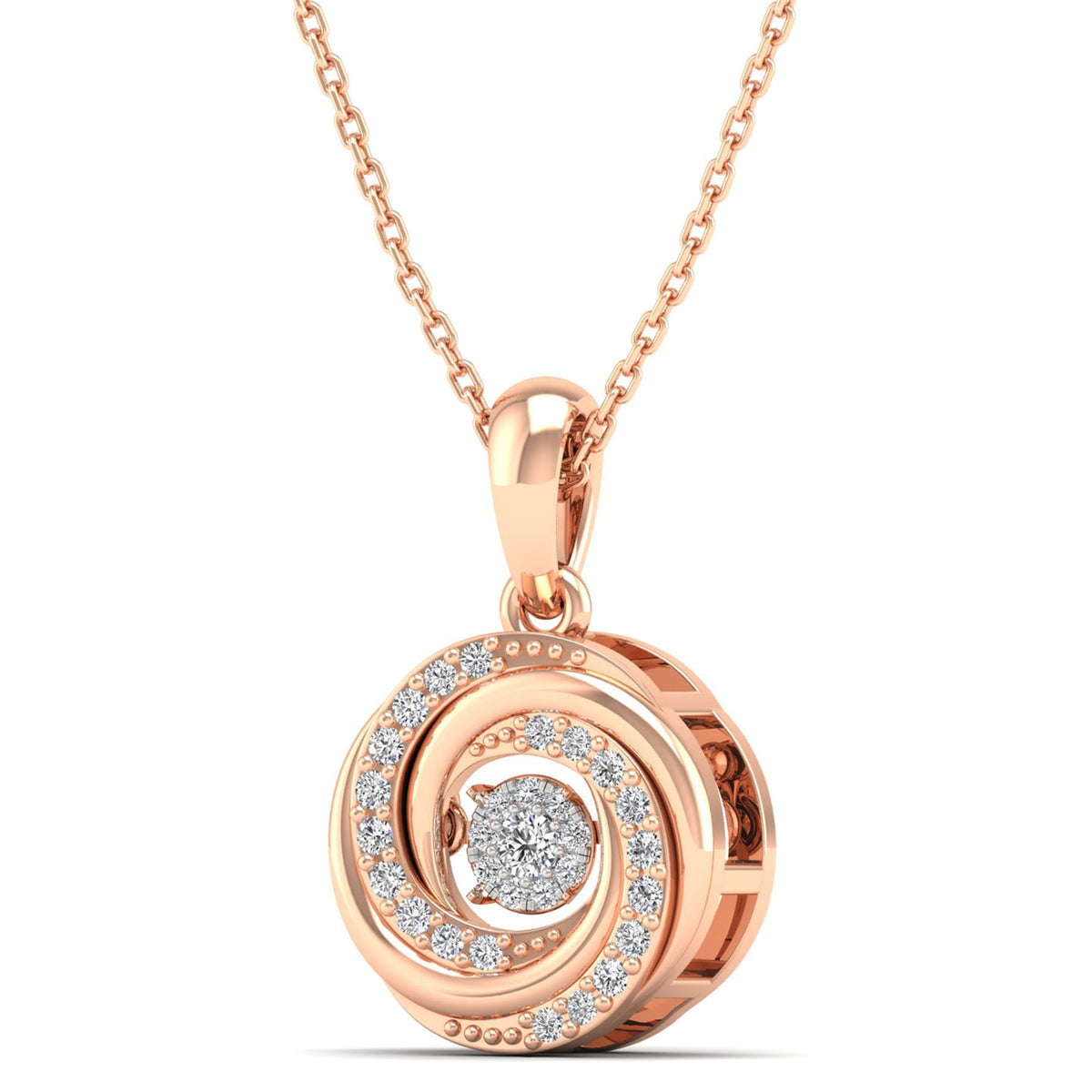 14K Rose Gold - Cluster
