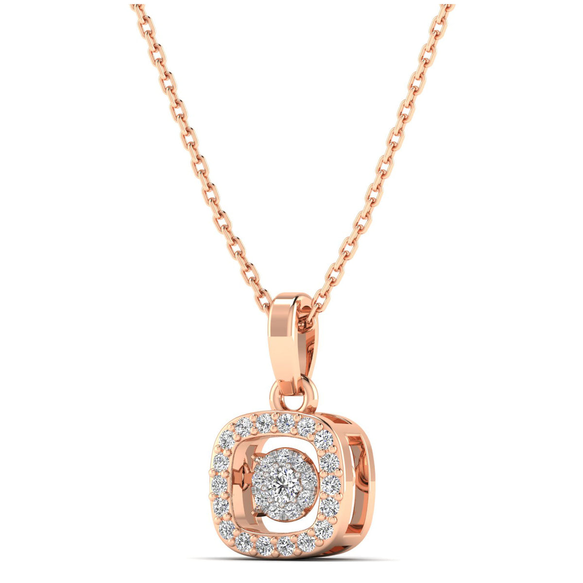 14K Rose Gold - Cluster