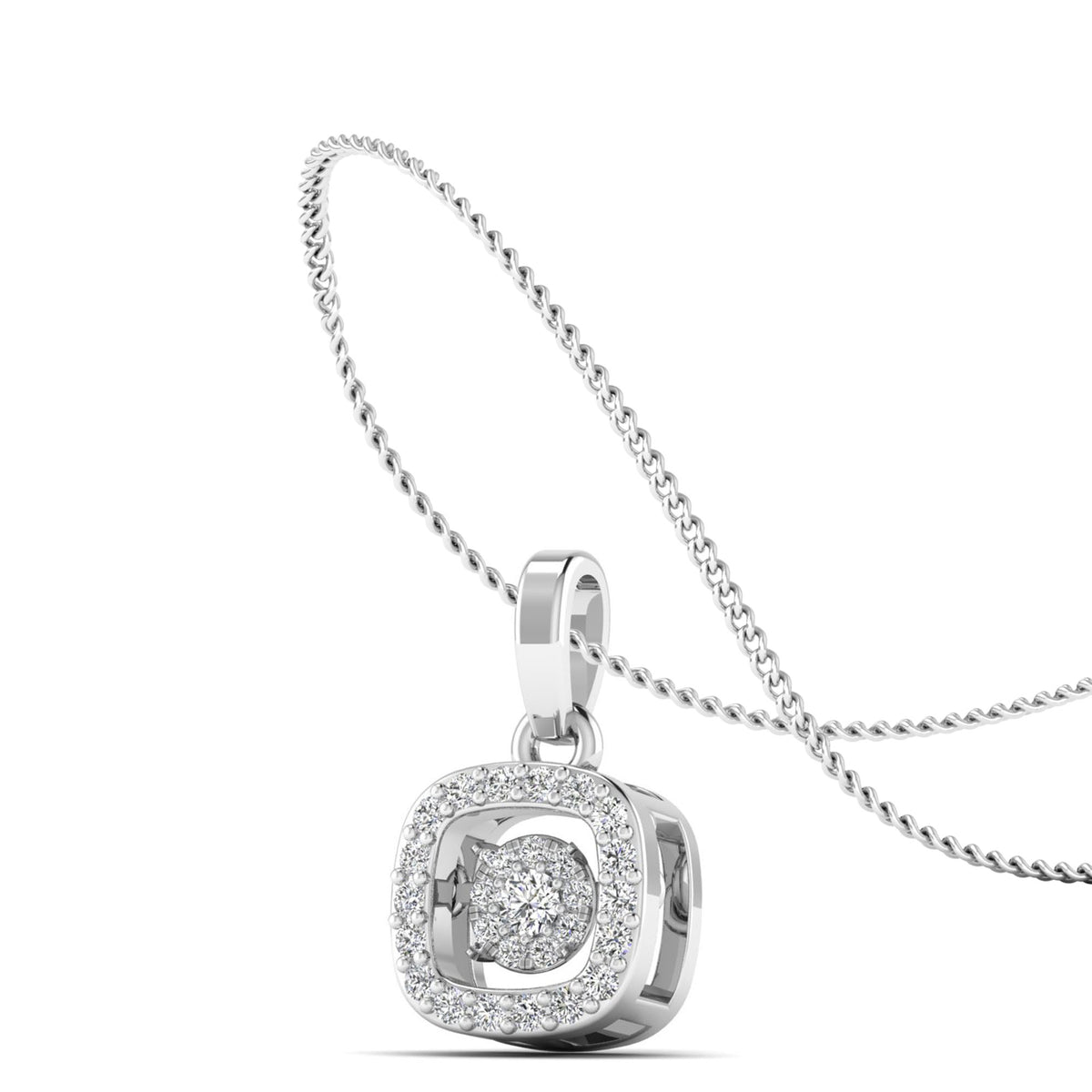 14K White Gold - Cluster