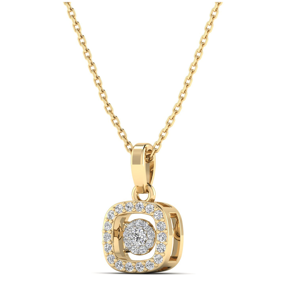 14K Yellow Gold - Cluster
