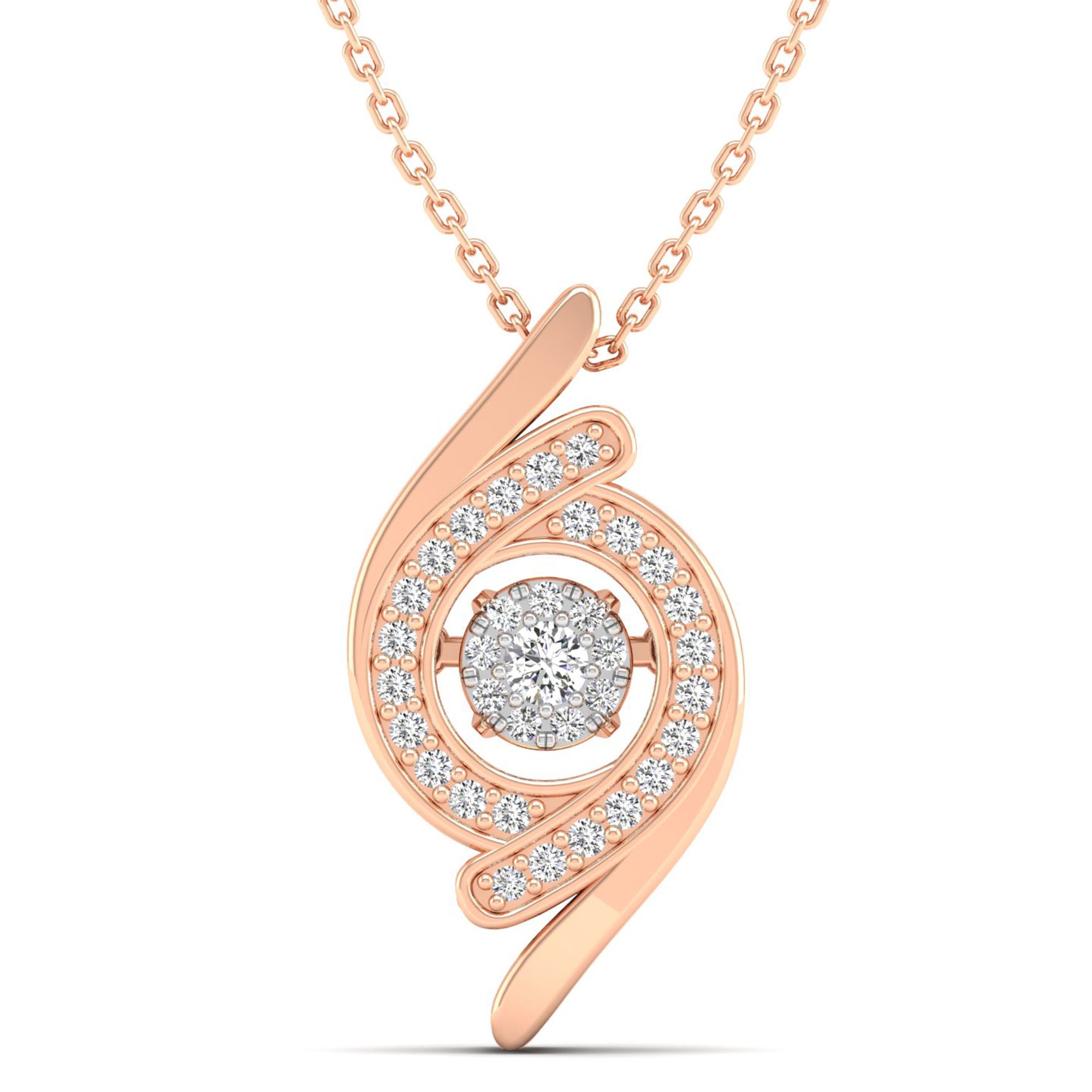 Cyclone Cluster Dancing Diamond Pendant - Milano
