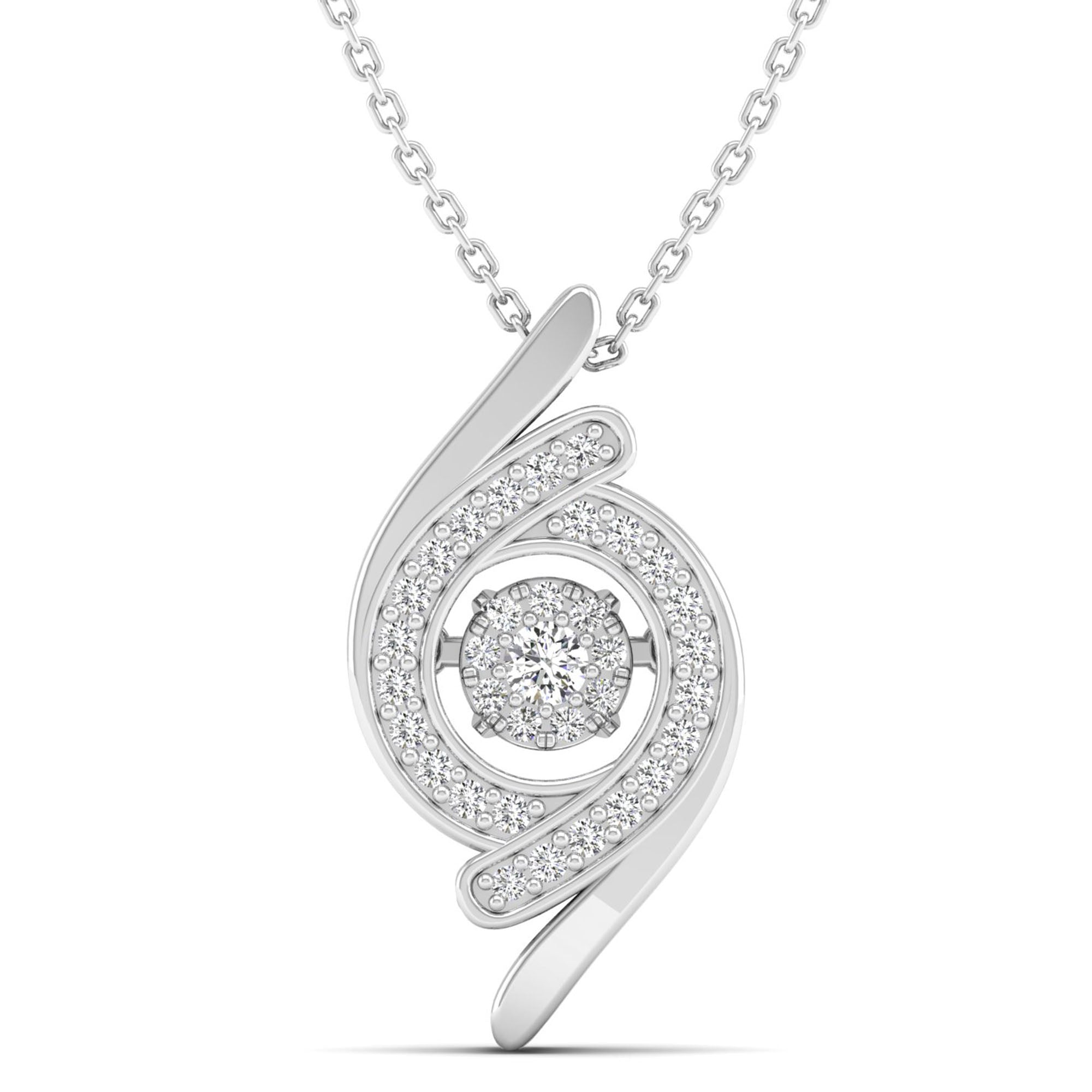 Cyclone Cluster Dancing Diamond Pendant - Milano