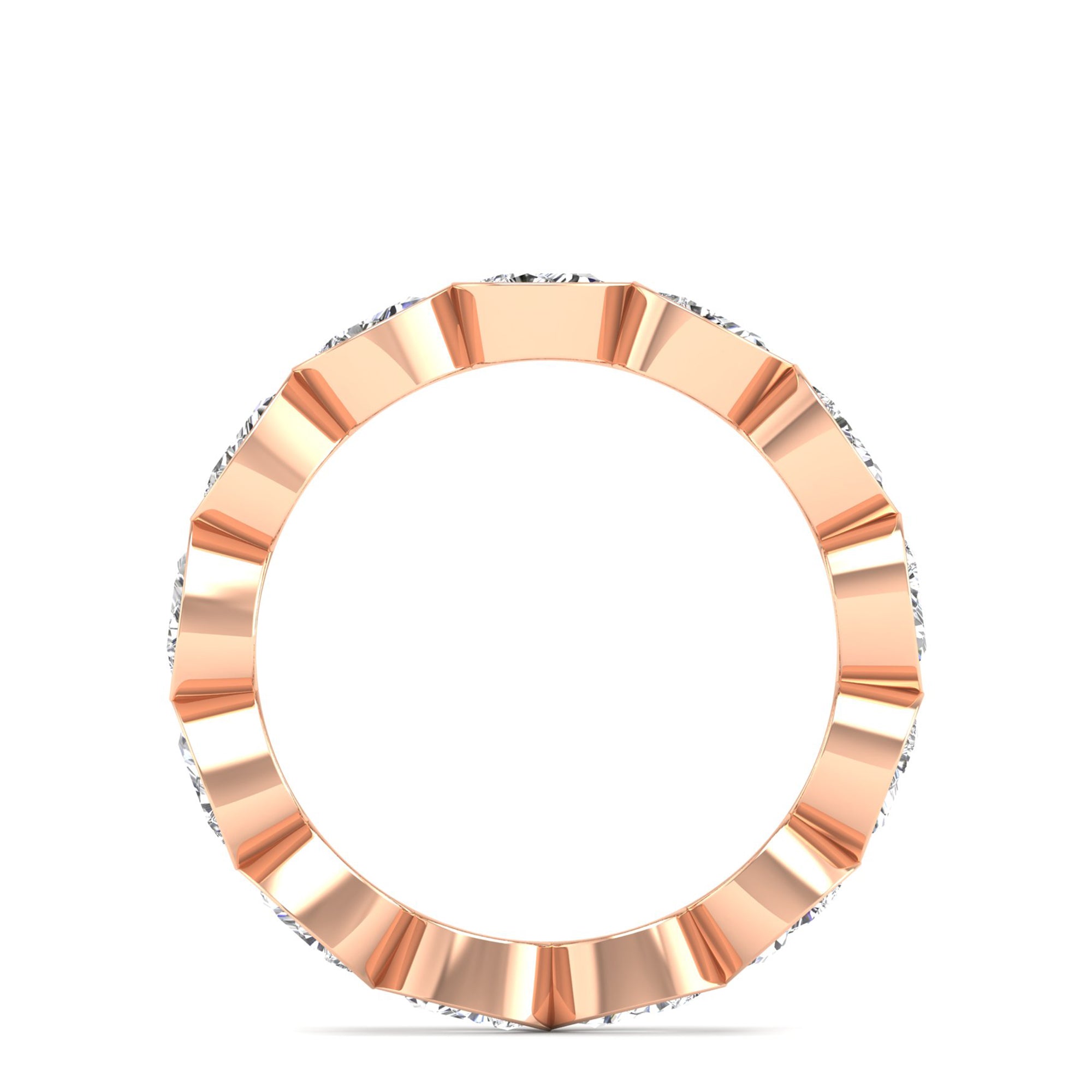 Bezel-Set East-West Pear Lab Diamond Eternity Band