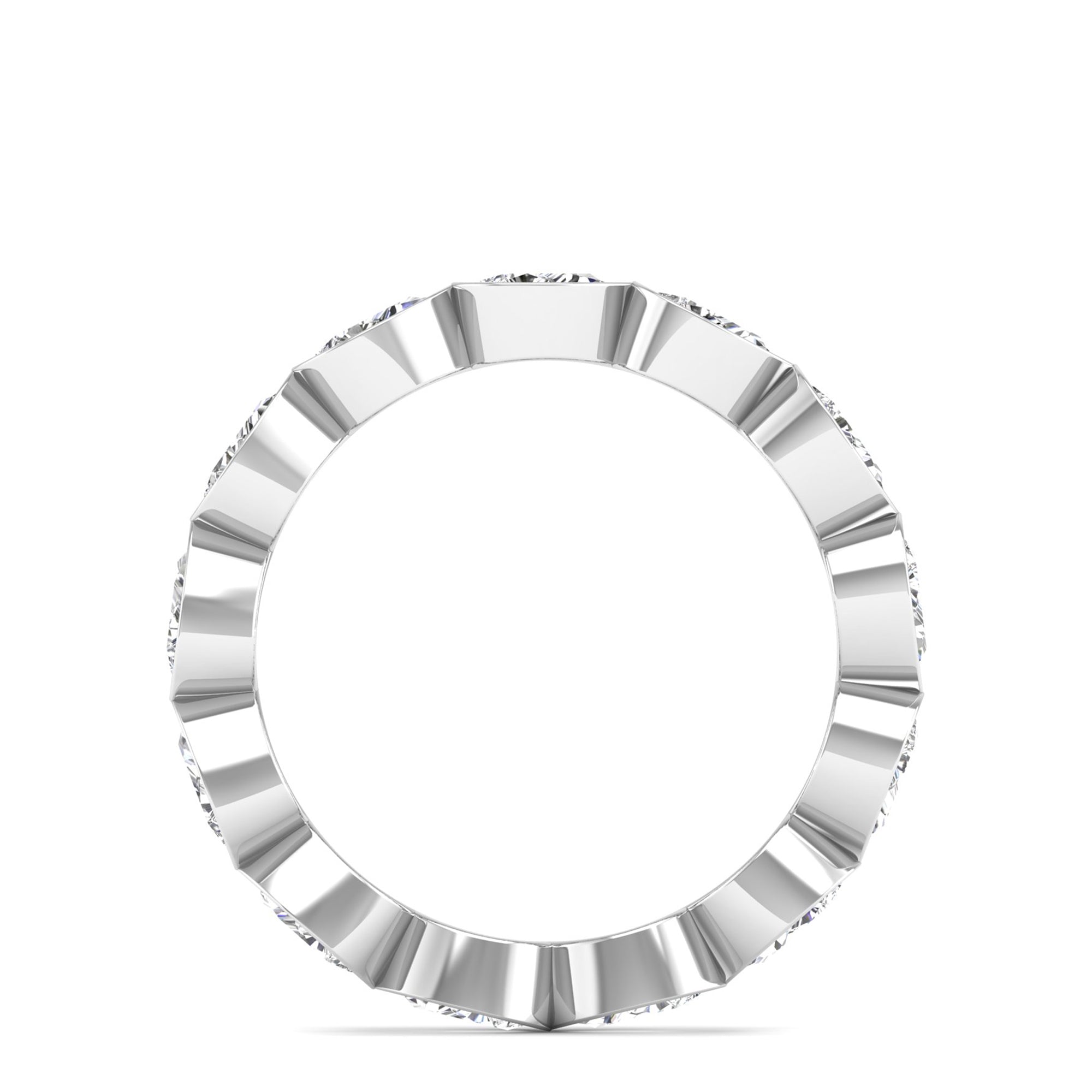 Bezel-Set East-West Pear Lab Diamond Eternity Band