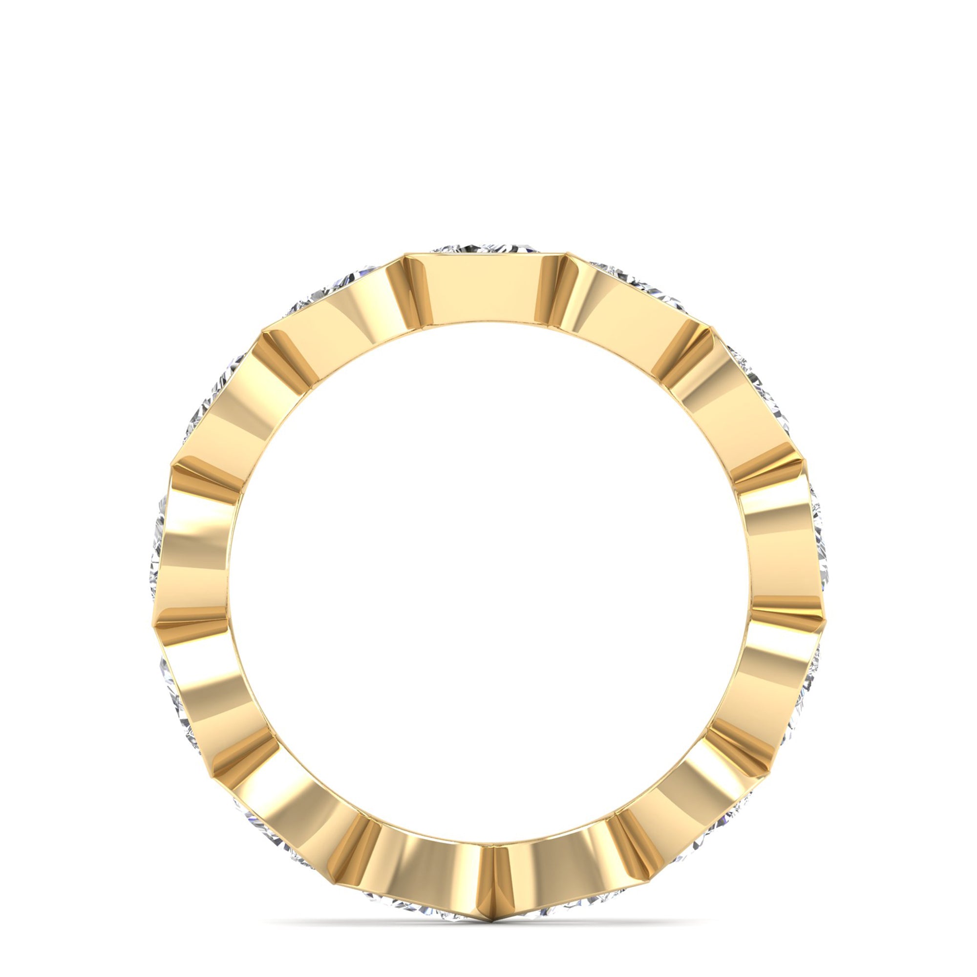 Bezel-Set East-West Pear Lab Diamond Eternity Band
