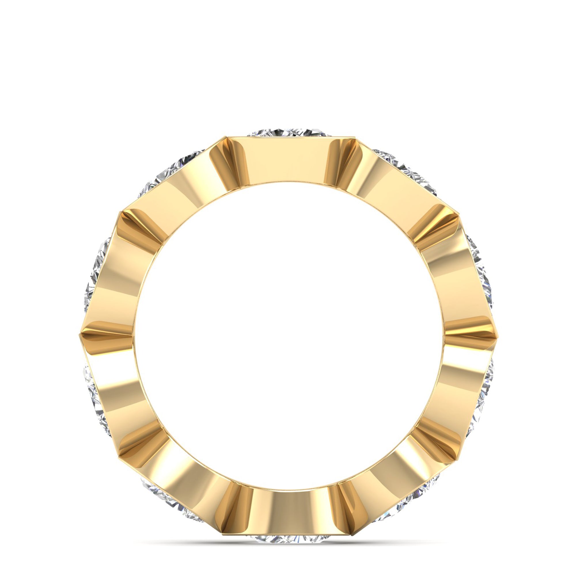 Bezel-Set East-West Pear Lab Diamond Eternity Band