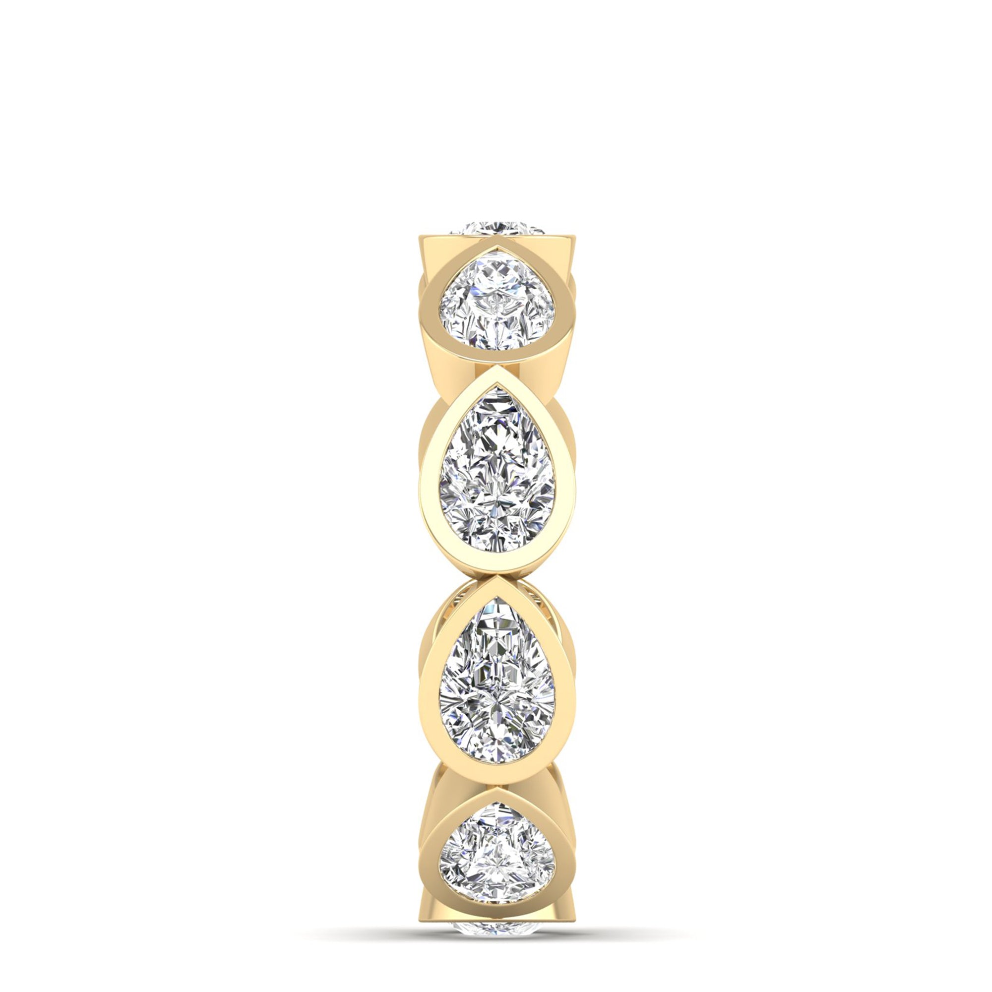 Bezel-Set East-West Pear Lab Diamond Eternity Band