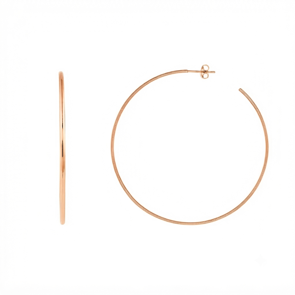 14K Rose Gold - Oversized