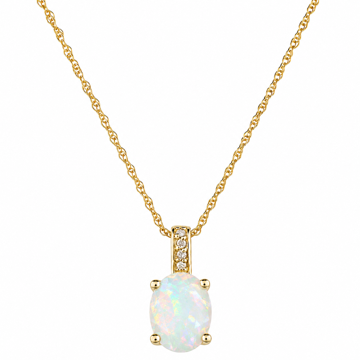 14K Yellow Gold - Opal