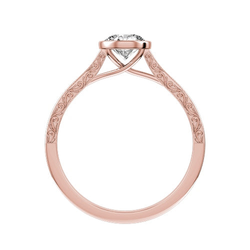 Round Lab-grown Diamond Bridal Ring — front