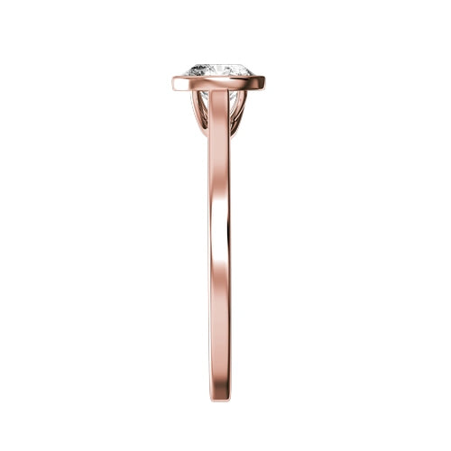Round Lab-grown Diamond Bridal Ring — side