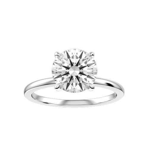 Round Natural Diamond Bridal Ring — down