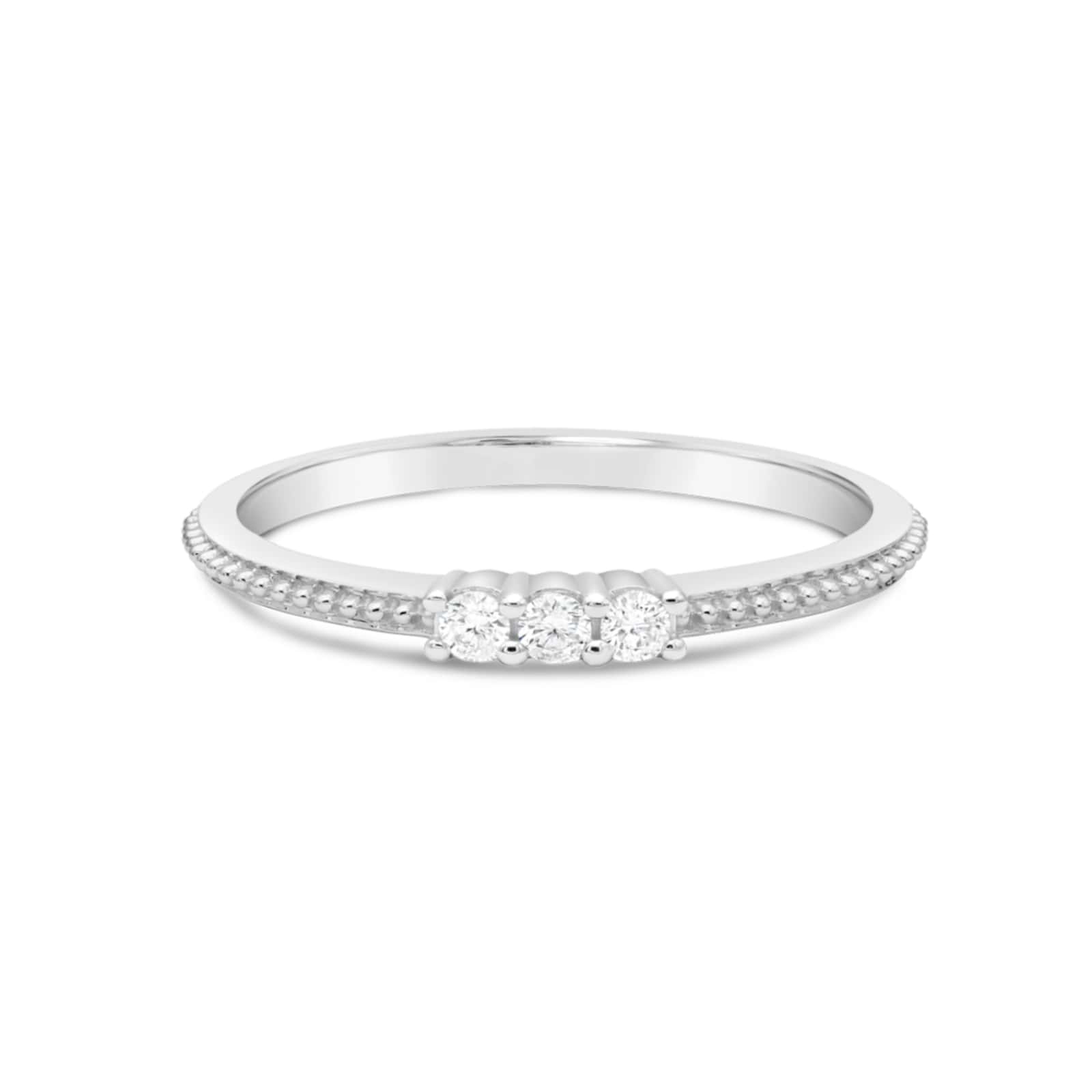 14K White Gold - 0.10