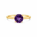 14K Yellow Gold - Amethyst
