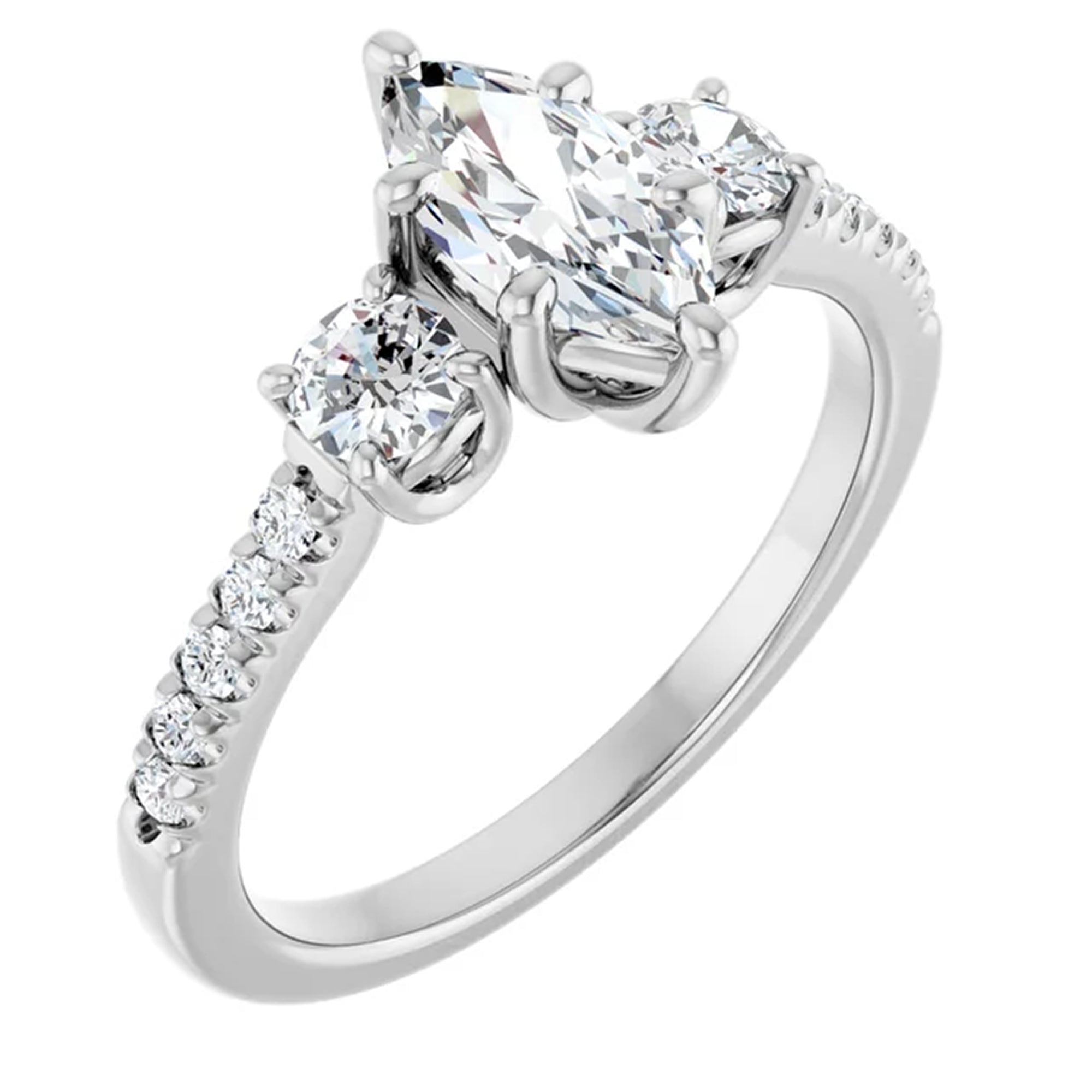 14K White Gold - 1.55