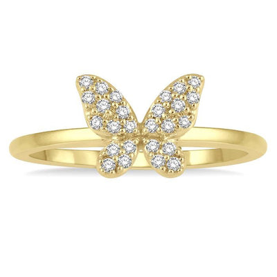 Stackable Butterfly Petite Diamond Ring