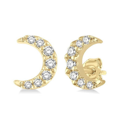 Crescent Petite Diamond Studs