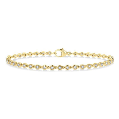 Mini Bezel Diamond Tennis Bracelet