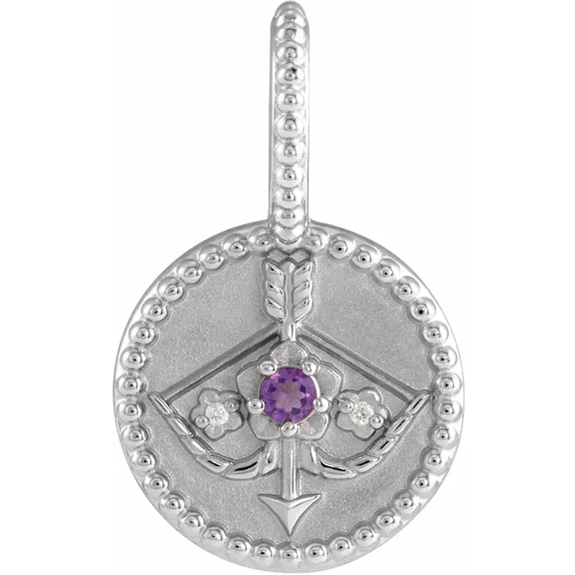 14K White Gold - Sagittarius