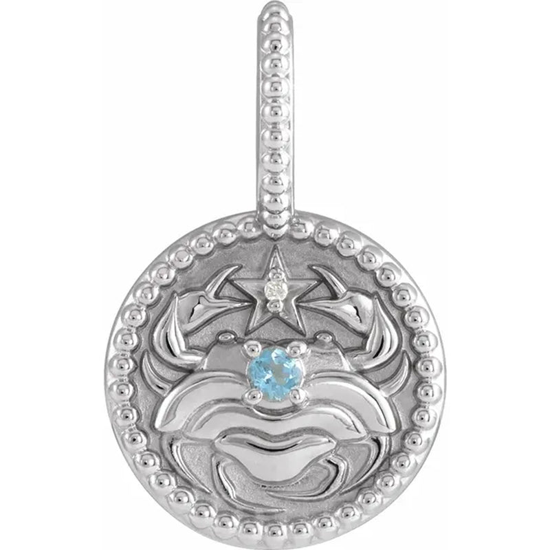 14K White Gold - Cancer