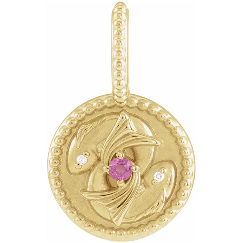 14K Yellow Gold - Pisces