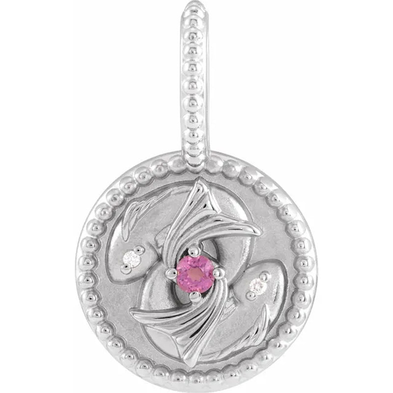 14K White Gold - Pisces
