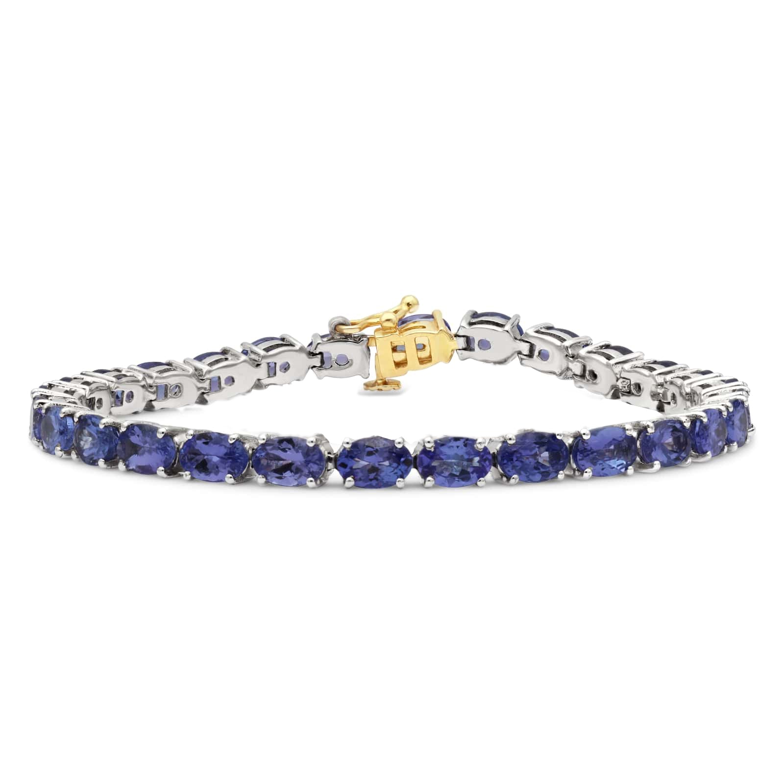 20.00 Carat Oval Tanzanite Tennis Bracelet - Milano