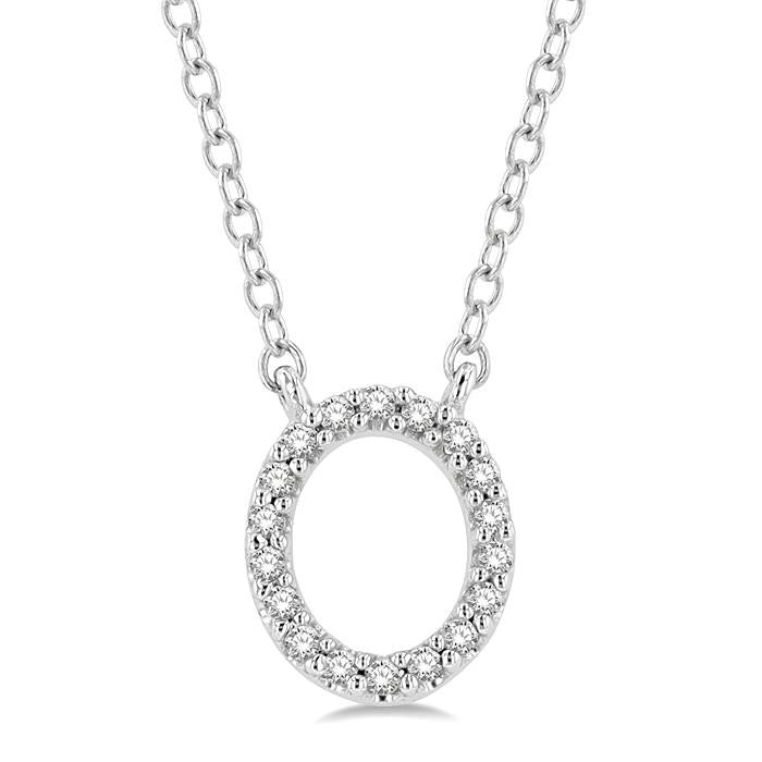 14K White Gold - O