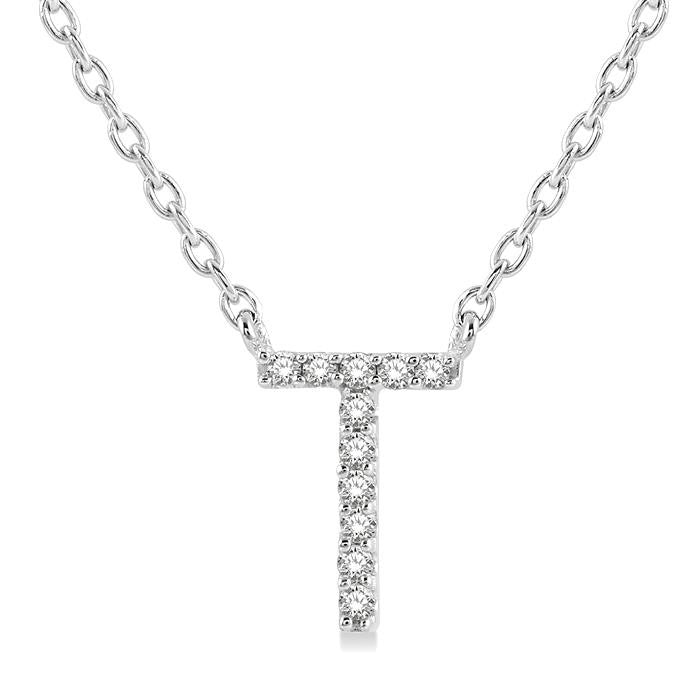 14K White Gold - T