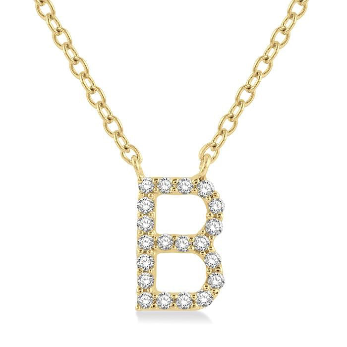 14K Yellow Gold - B