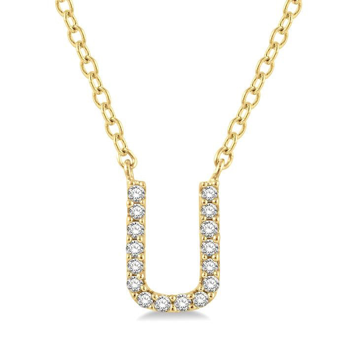 14K Yellow Gold - U