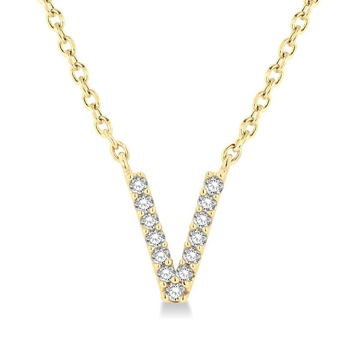 14K Yellow Gold - V