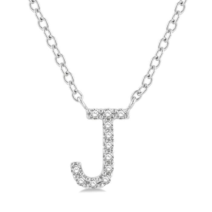 10K White Gold - J