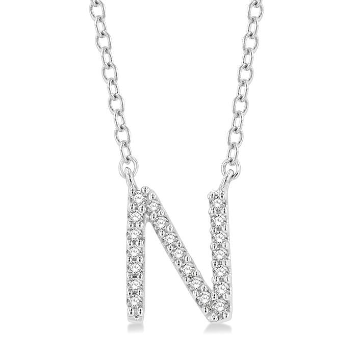 10K White Gold - N