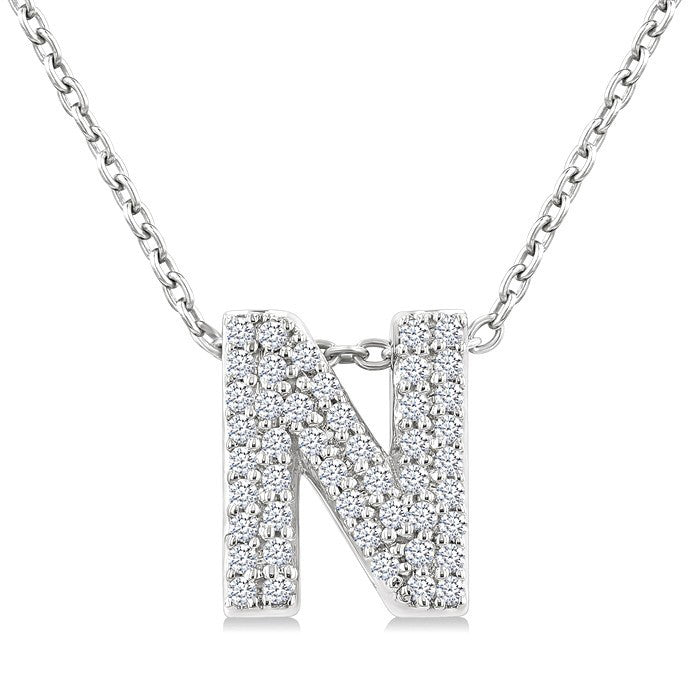 10K White Gold - N