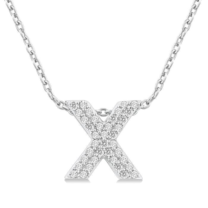 10K White Gold - X