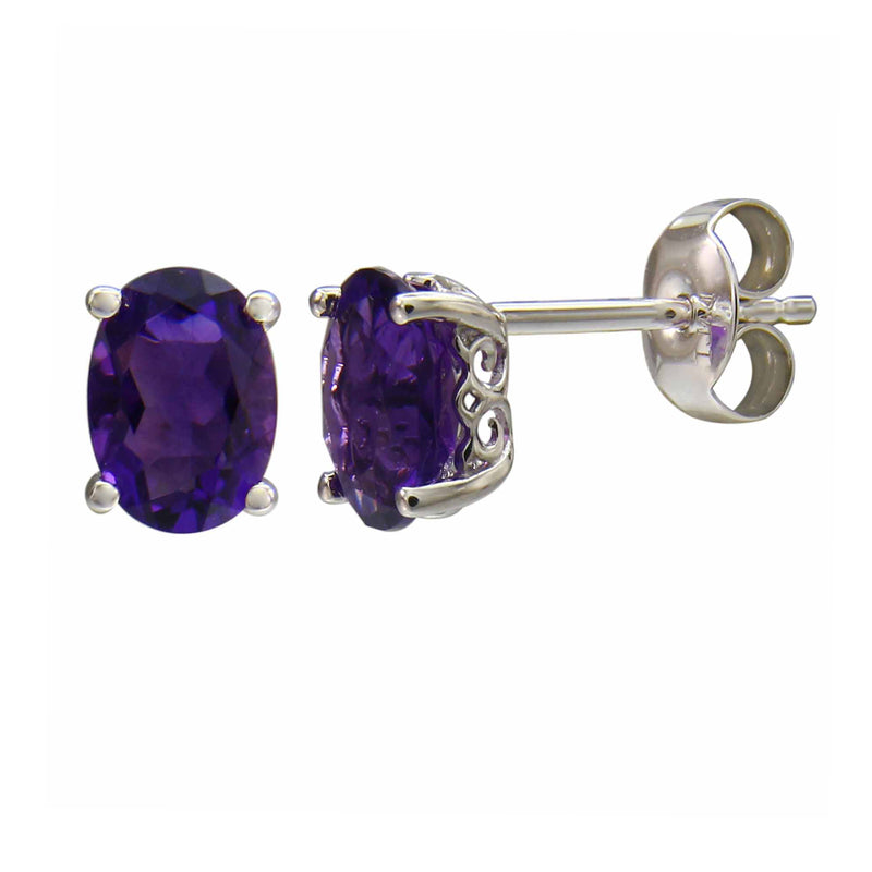14K White Gold - Amethyst
