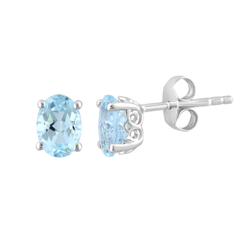 14K White Gold - Aquamarine